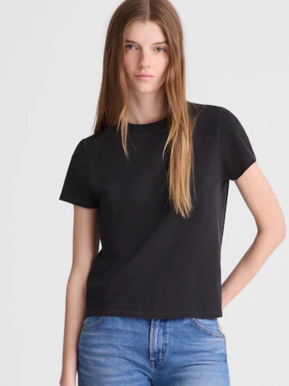 J crew black charcoal The Relaxed Tee in Vintage Jersey
